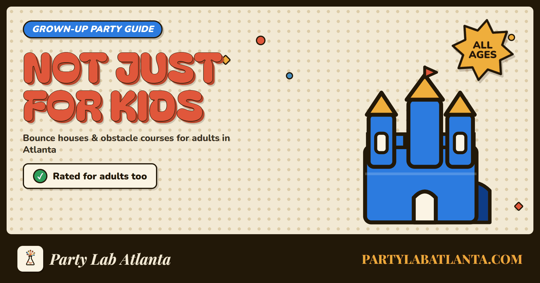 Bounce house rental for adults in Atlanta, rated for all ages